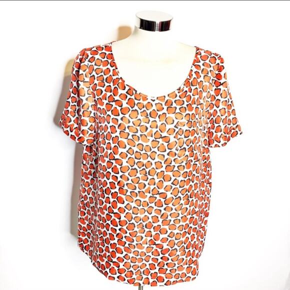 Kate spade silk Arielle leopard print shirt - Picture 1 of 7